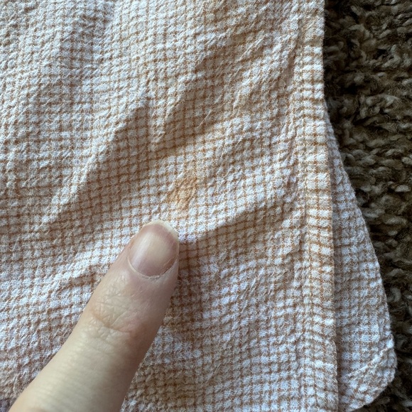 Free People Love Her Madly Gingham Check Print Top Size Medium - Picture 11 of 11